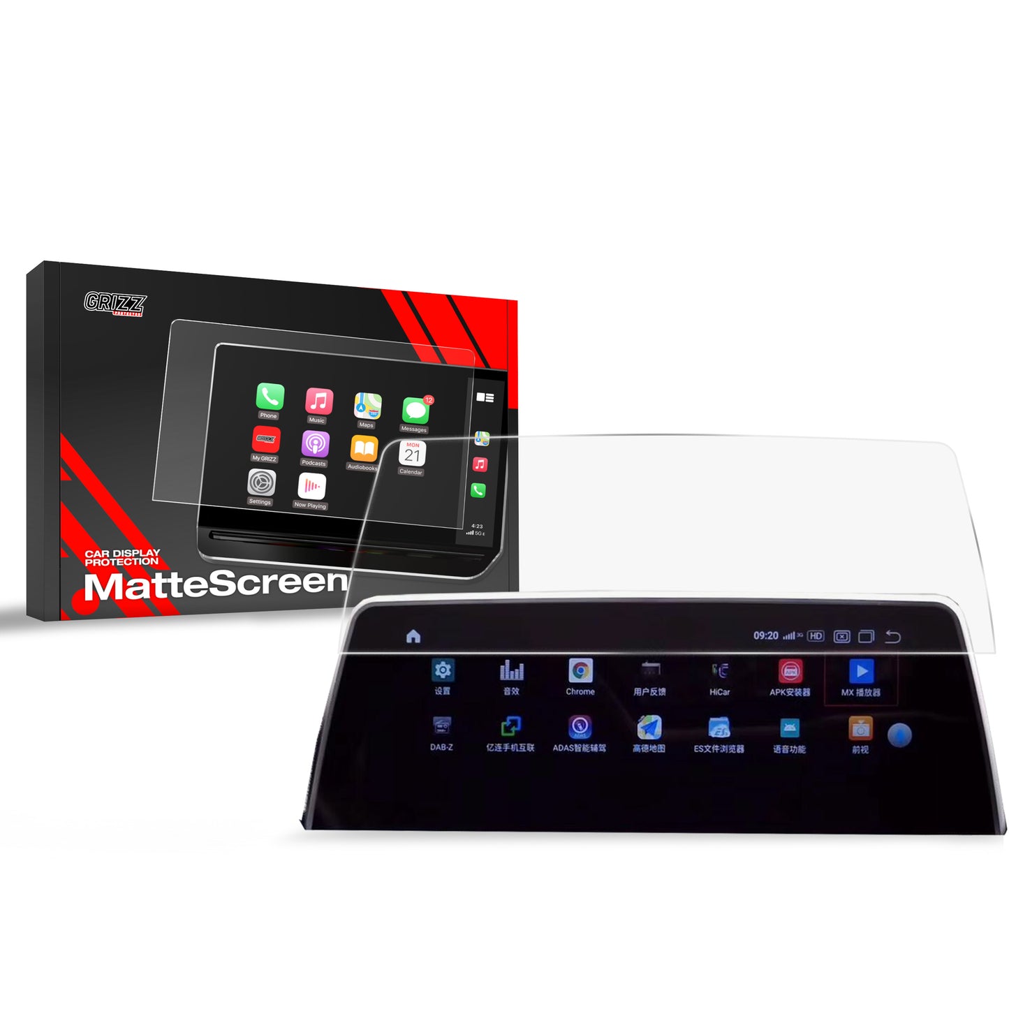 Anti-fingerprint screen film BMW 7 G11 G12 10.25" (2015-2023) Matte Grizz