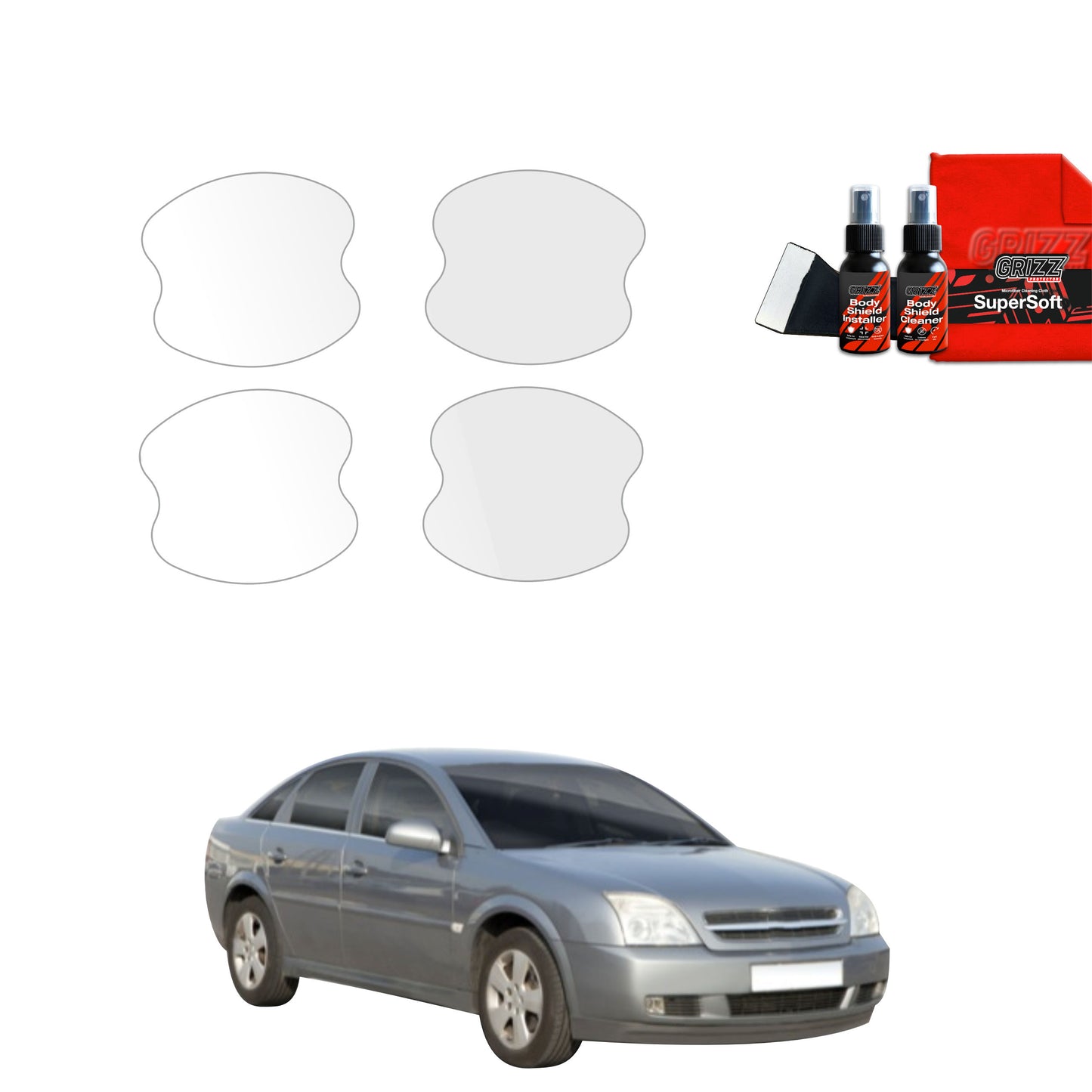 2in1 Protective film under door handles for Opel Vectra C Liftback (2002-2005)