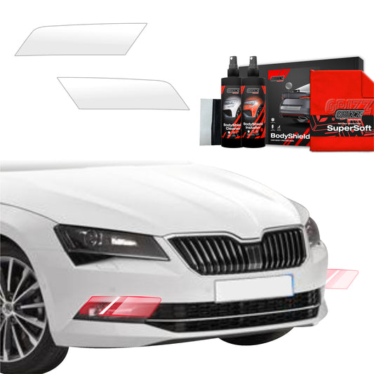 2in1 Protective film for fog lights for Skoda Superb 3 Combi (2015-2019)