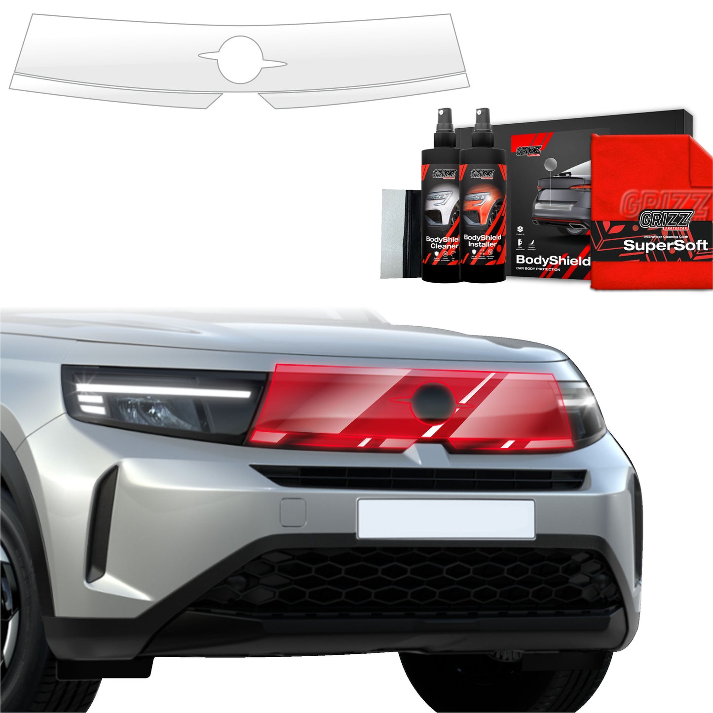 3in1 Protective film for pillars for Opel Frontera (2024-2025)