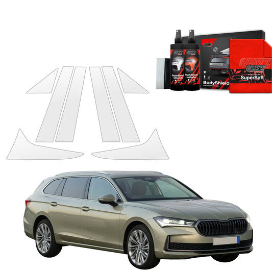 8in1 Protective film for pillars for Skoda Superb 4 Combi (2024-2025)