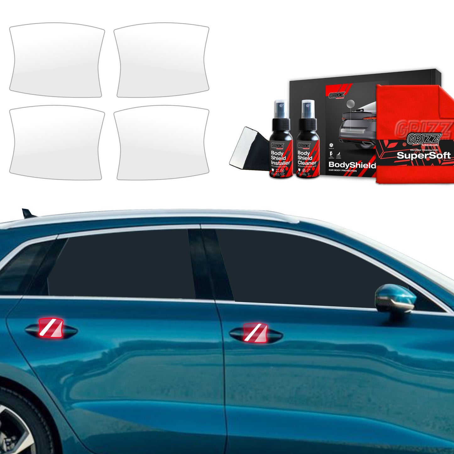 4in1 Protective film under door handles for Audi A3 8Y Sportback (2020-2023)