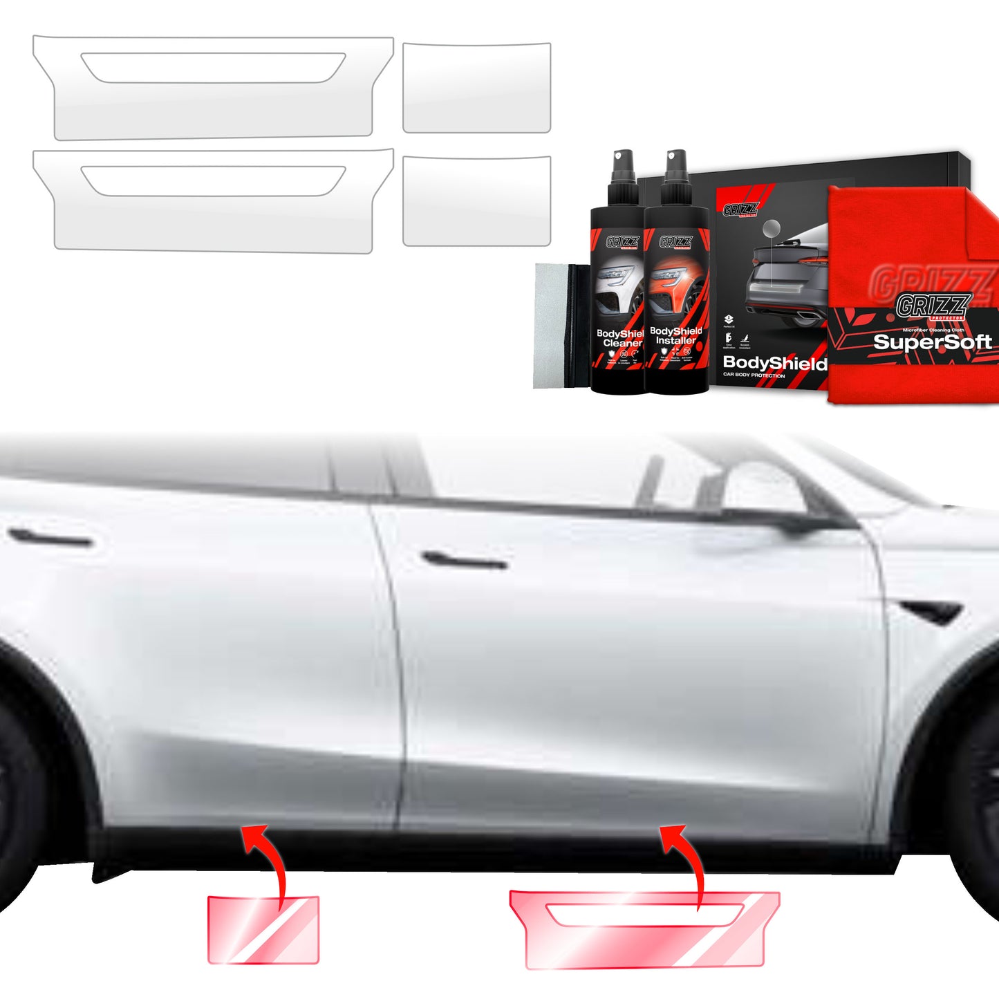 4in1 Protective film for sills for Tesla Model Y Juniper (2024-2025)