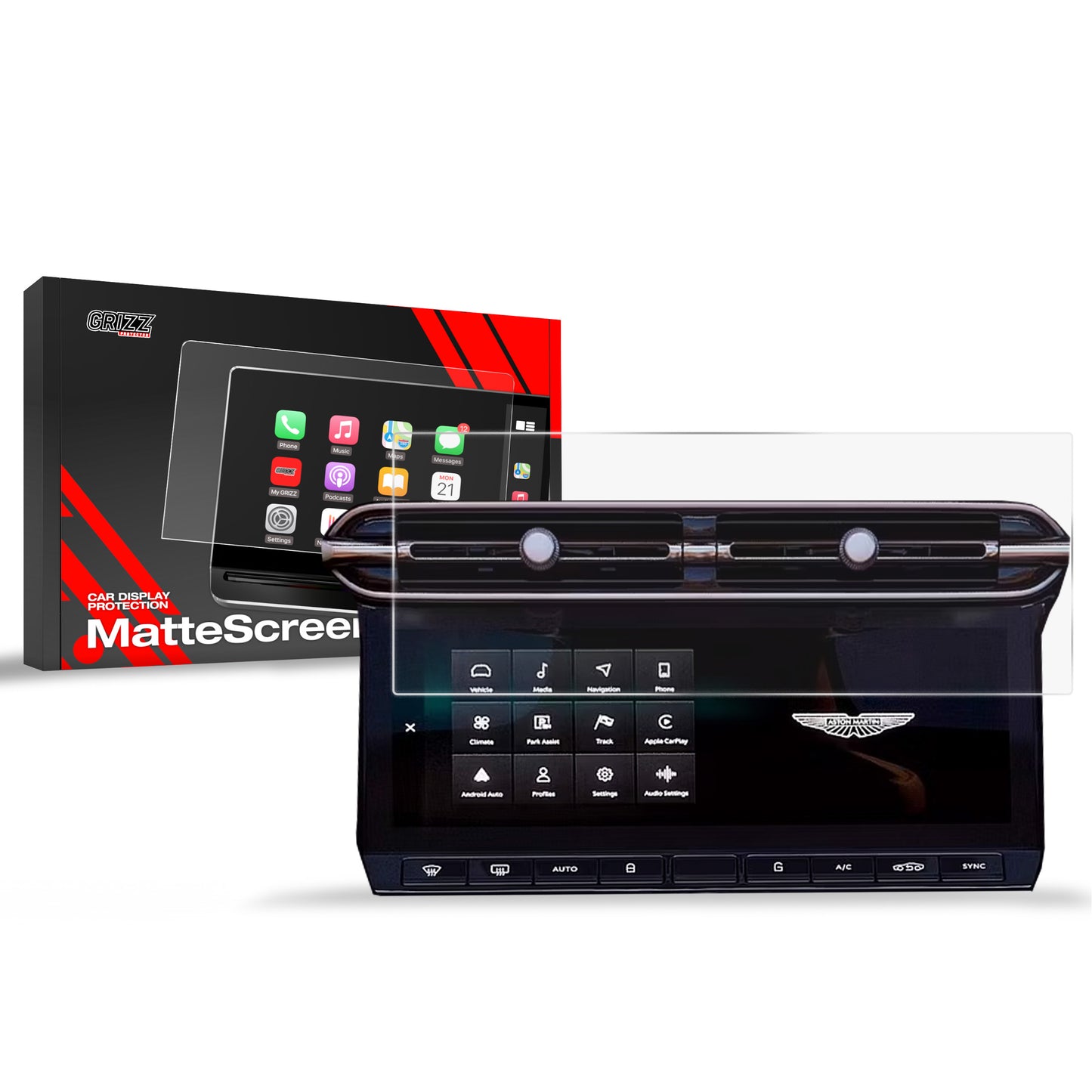 Anti-fingerprint screen film Aston Martin DB12 10.25" (2024-2025) Matte Grizz