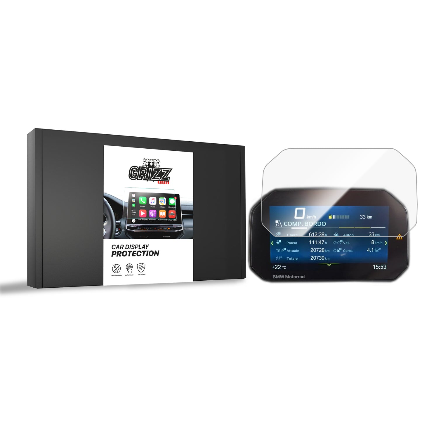 Ceramic screen film BMW C 400 GT 6,5" TFT (2019-2024) Grizz