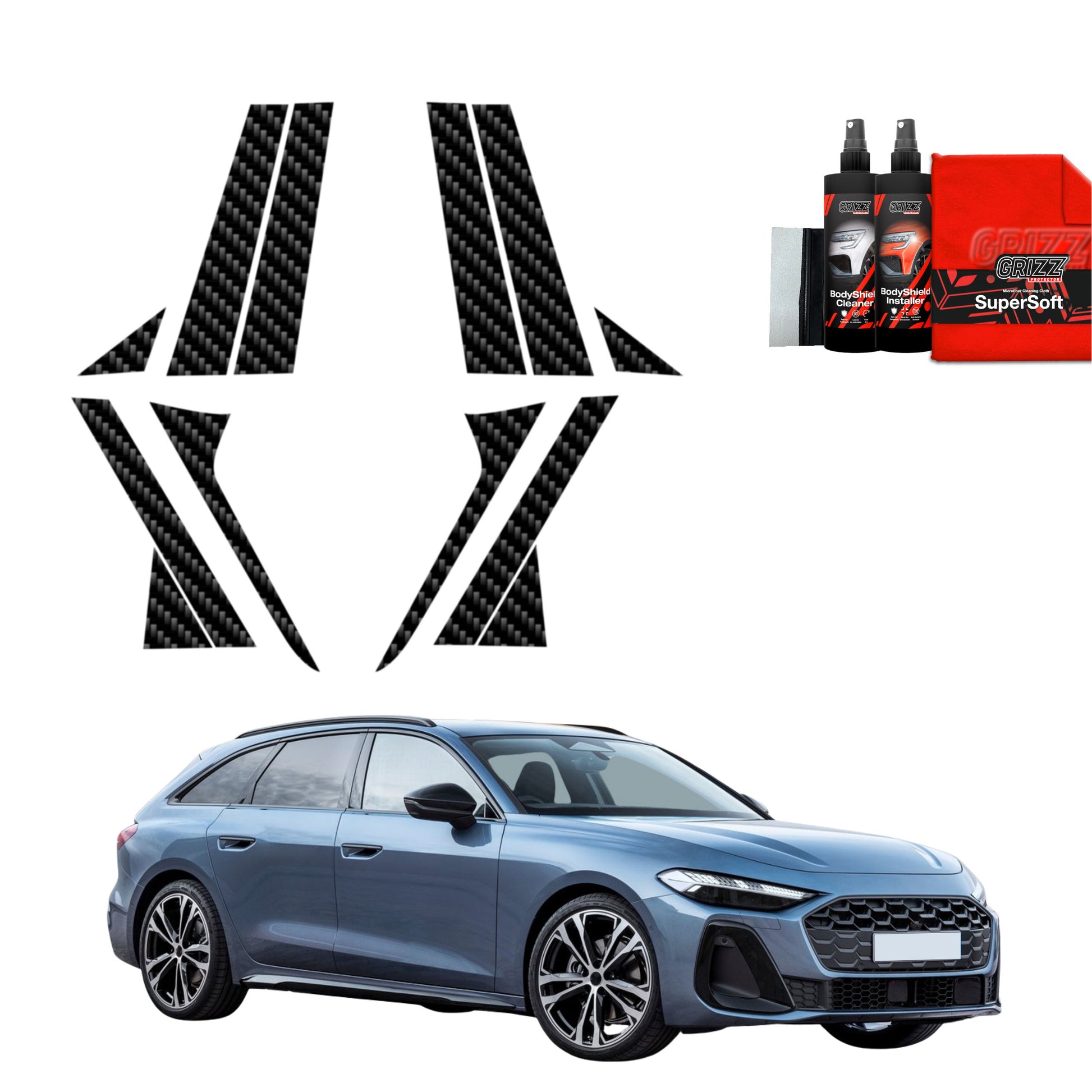 12in1 Carbon film for pillars for Audi A5 B10 Avant (2025)