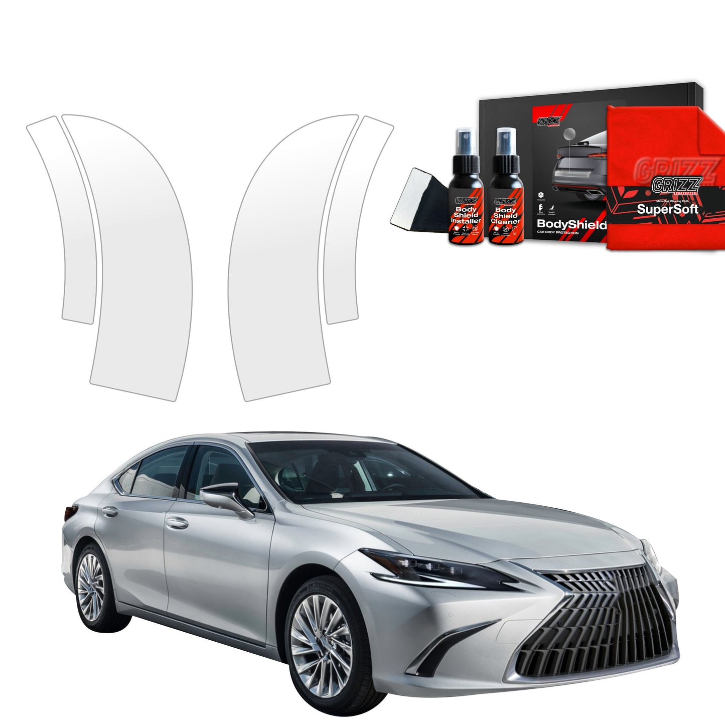 4in1 Protective film for wheel arches for Lexus ES 300h (2021-2024)