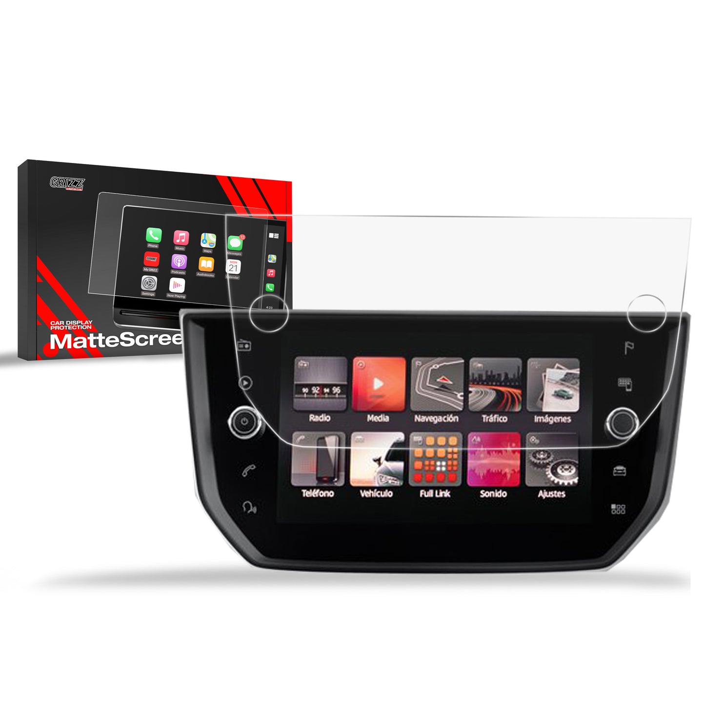 Anti-fingerprint screen film Seat Ibiza 8" (2017-2020) Matte Grizz