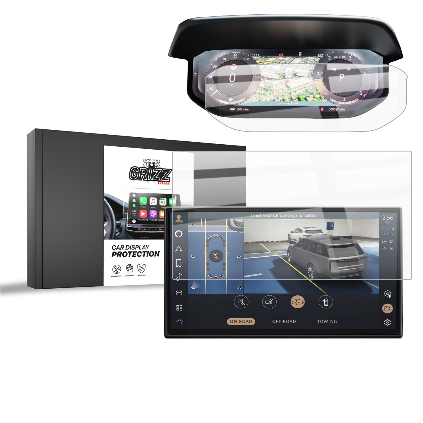 Ceramic screen film Range Rover Sport 13.1" (2022-2024) Grizz 2in1