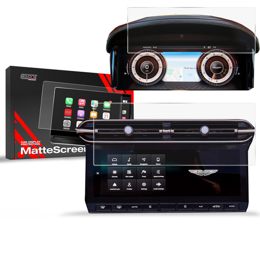Anti-fingerprint screen film Aston Martin DB12 Virtual Cockpit (2024-2025) Matte Grizz 2in1