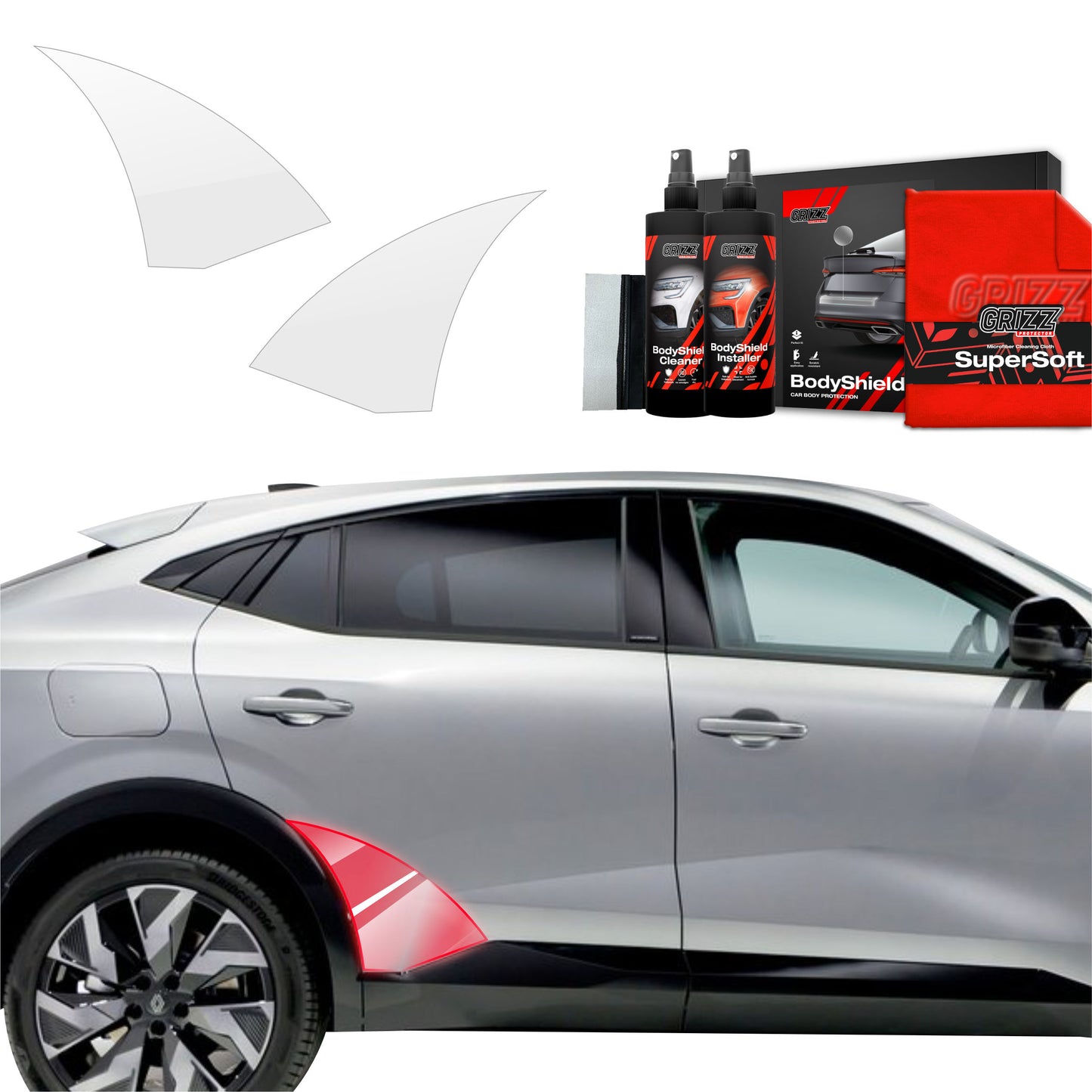 2in1 Protective film for wheel arches for Renault Rafale (2024-2025)