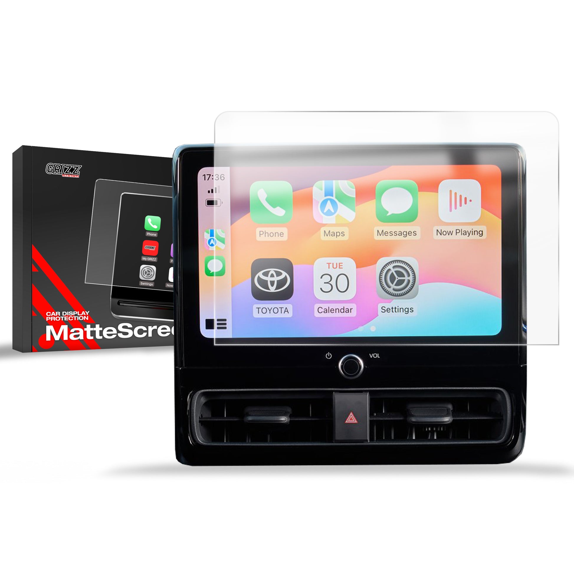 Anti-fingerprint screen film Toyota Yaris 4 10,5" Facelift (2024-2025) Matte Grizz