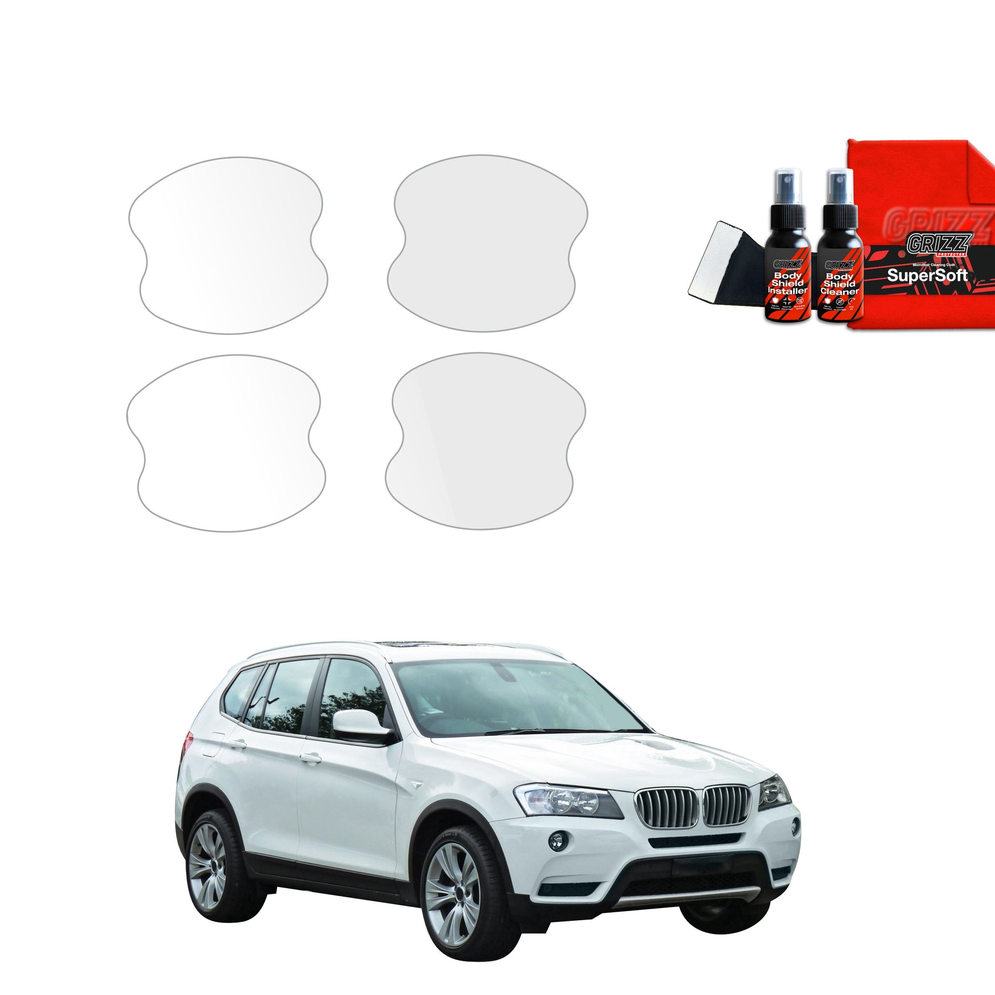 4in1 Protective film under door handles for BMW X3 F25 (2010-2014)