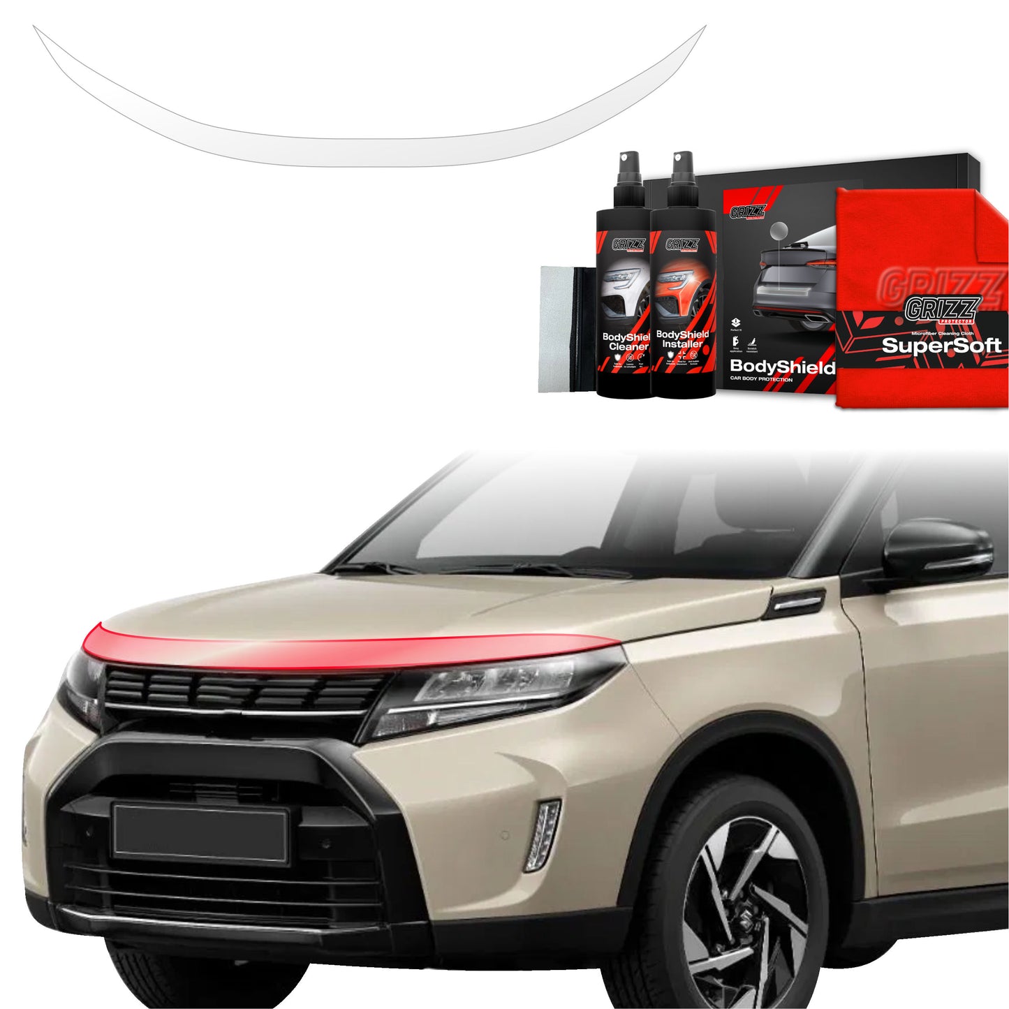 Protective film for hood for Suzuki Vitara Facelift (2024-2025)