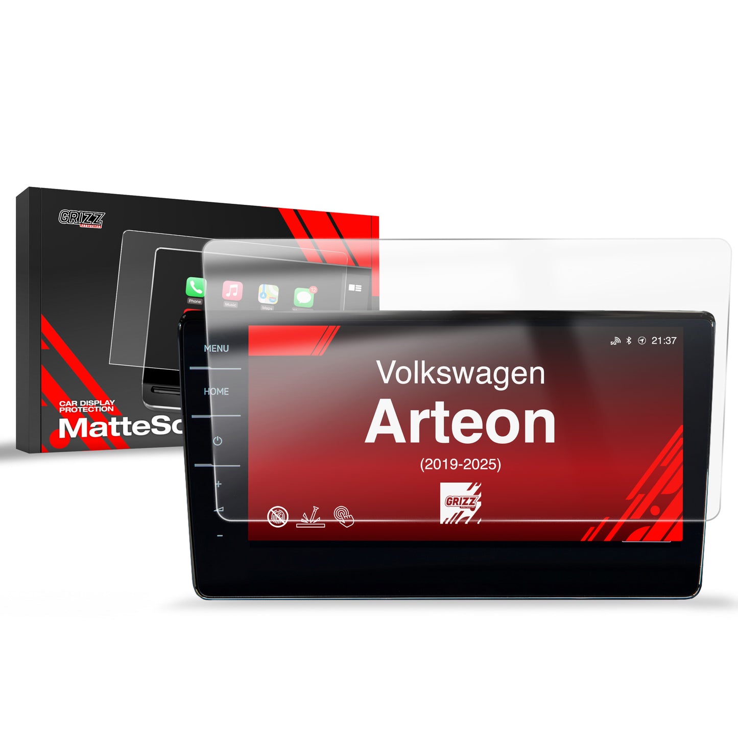 Anti-fingerprint screen film Volkswagen VW Arteon Discover Pro (2019-2025) Matte Grizz