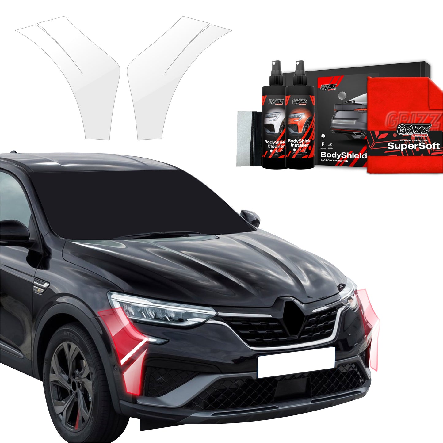 2in1 Protective film for bumper for Renault Arkana (2022-2025)