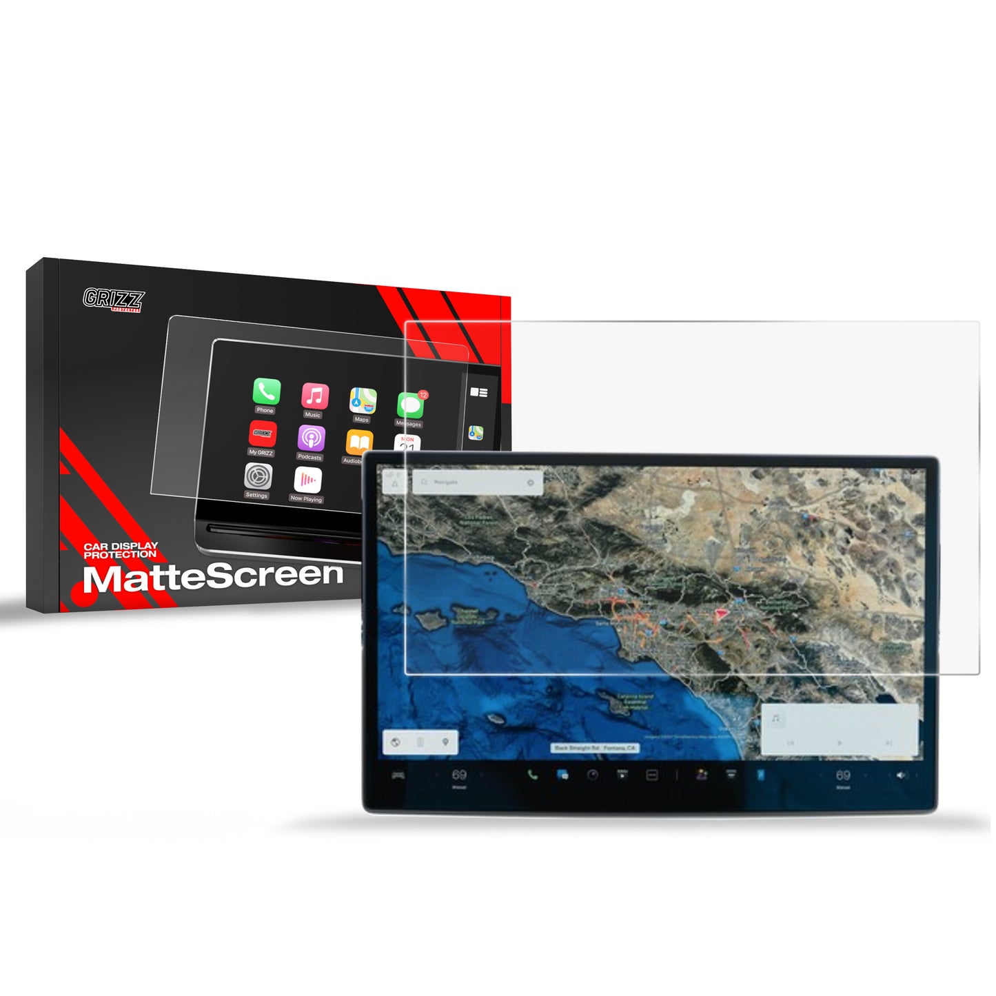 Anti-fingerprint screen film Tesla Model 3 (2017-2023) Matte Grizz