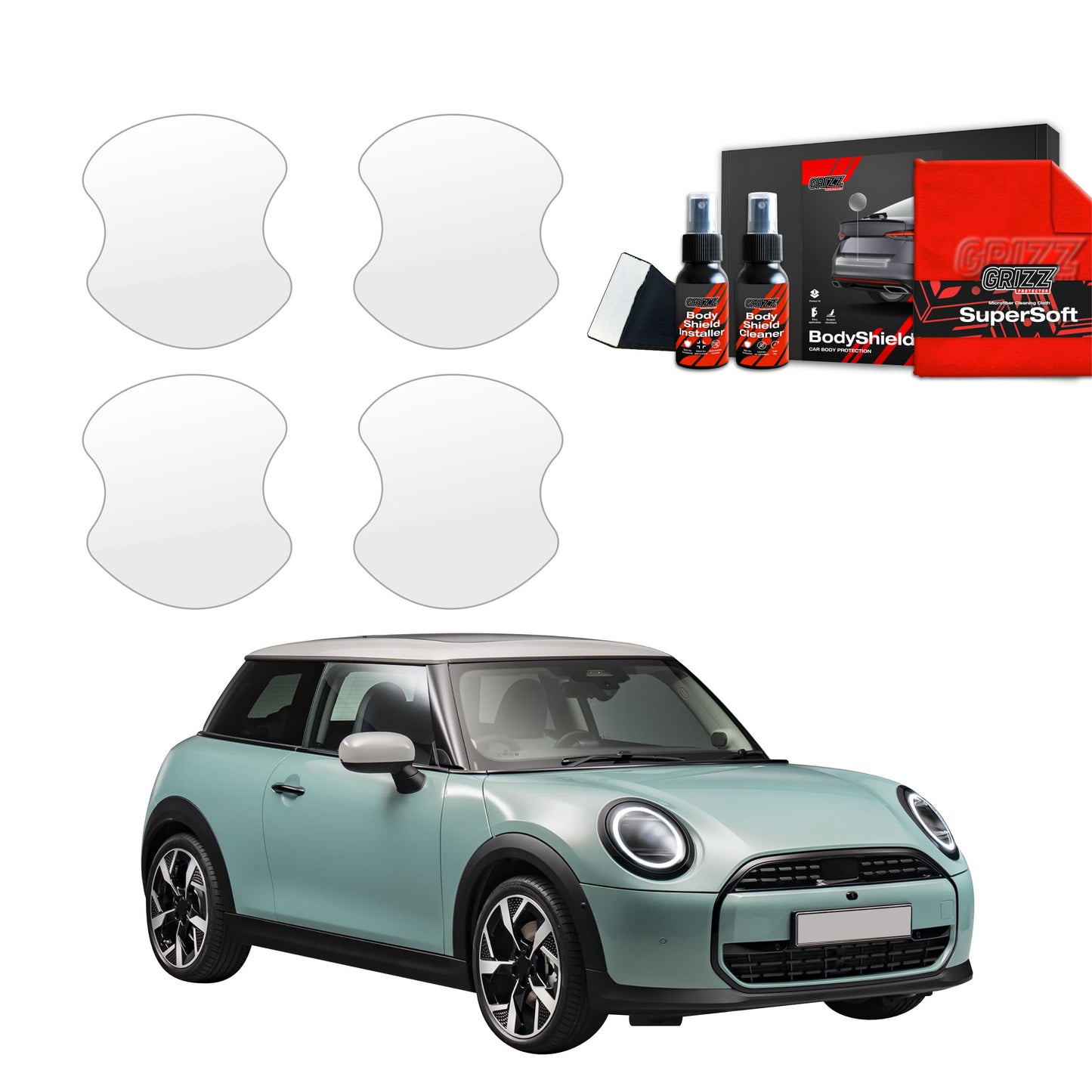 4in1 Protective film under door handles for Mini Cooper S (2023-2025)
