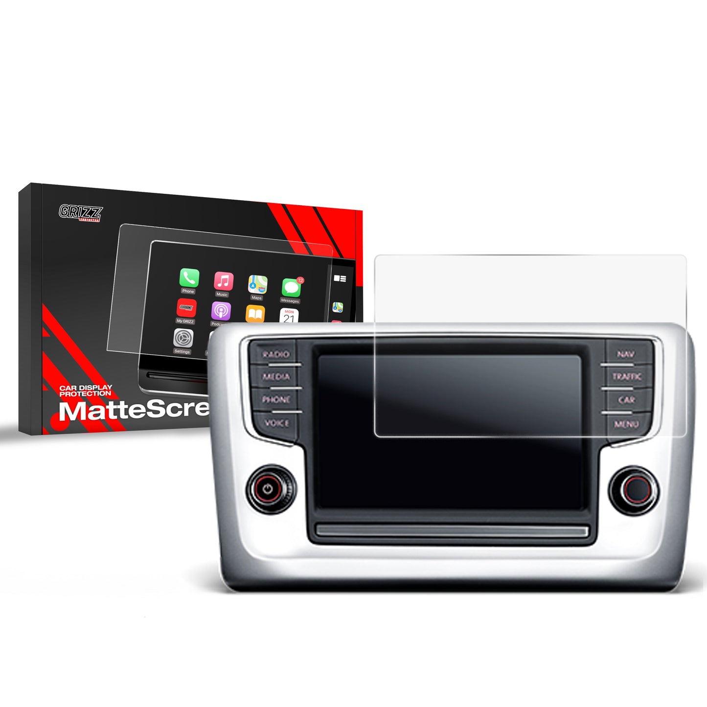 Anti-fingerprint screen film Volkswagen VW Golf 6 Discover Media 2 gen. (2015-2017) Matte Grizz