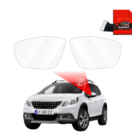 Rainproof film for mirrors for Peugeot 2008 (2013-2019)