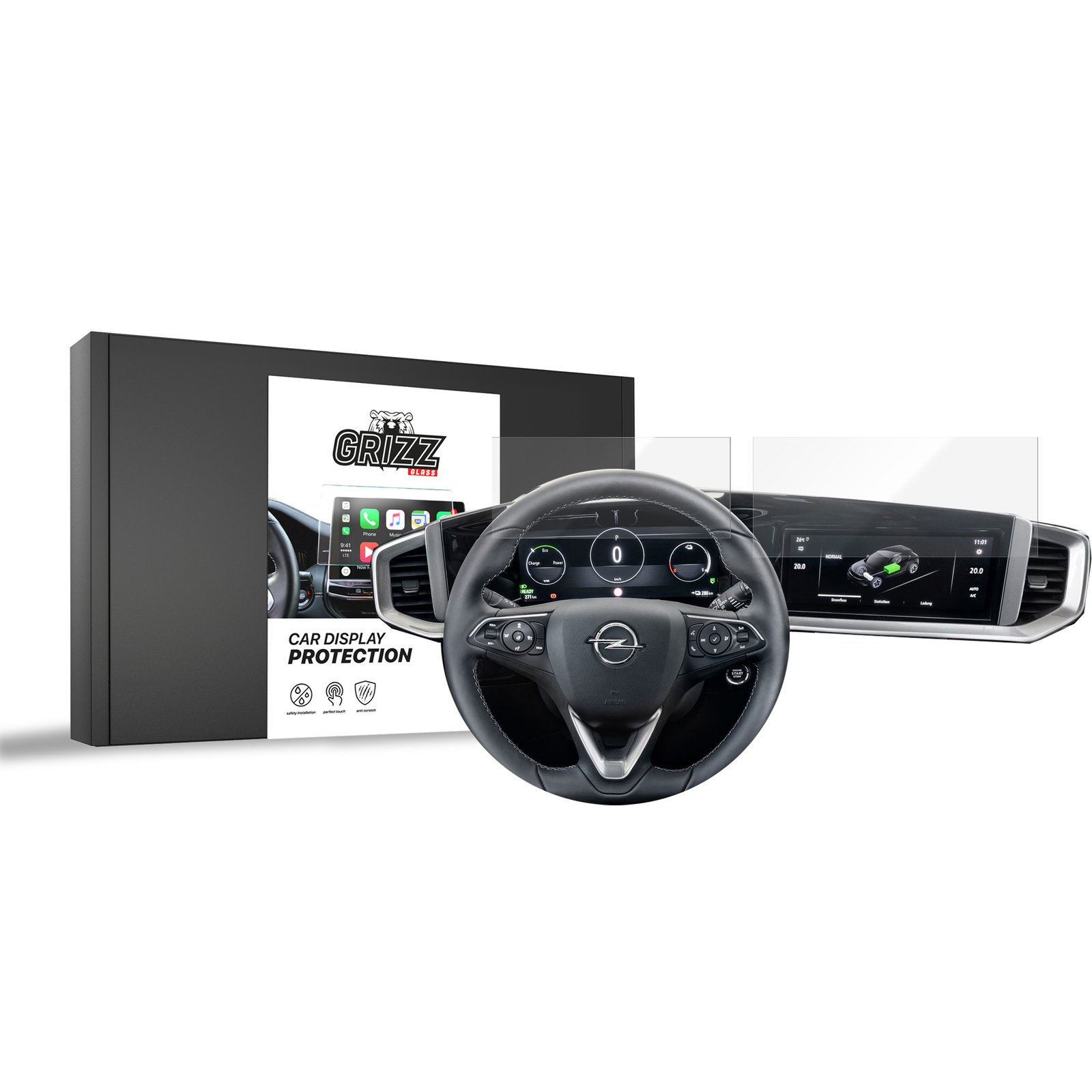 2in1 Keraminė apsauginė plėvelė skirta Opel Mokka 2 10" (2021-2024)