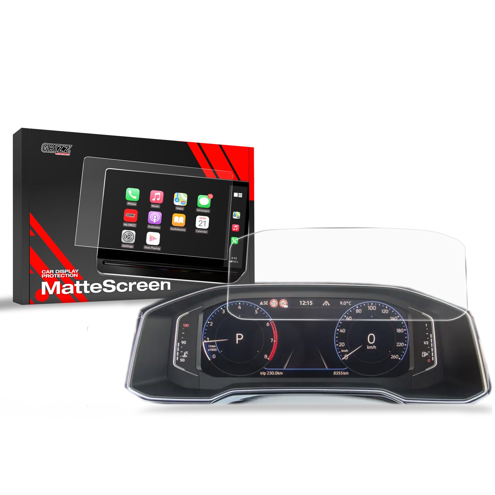 Matinė apsauginė plėvelė skirta Volkswagen Arteon Digital Cockpit Pro 10,25" (2020-2024)