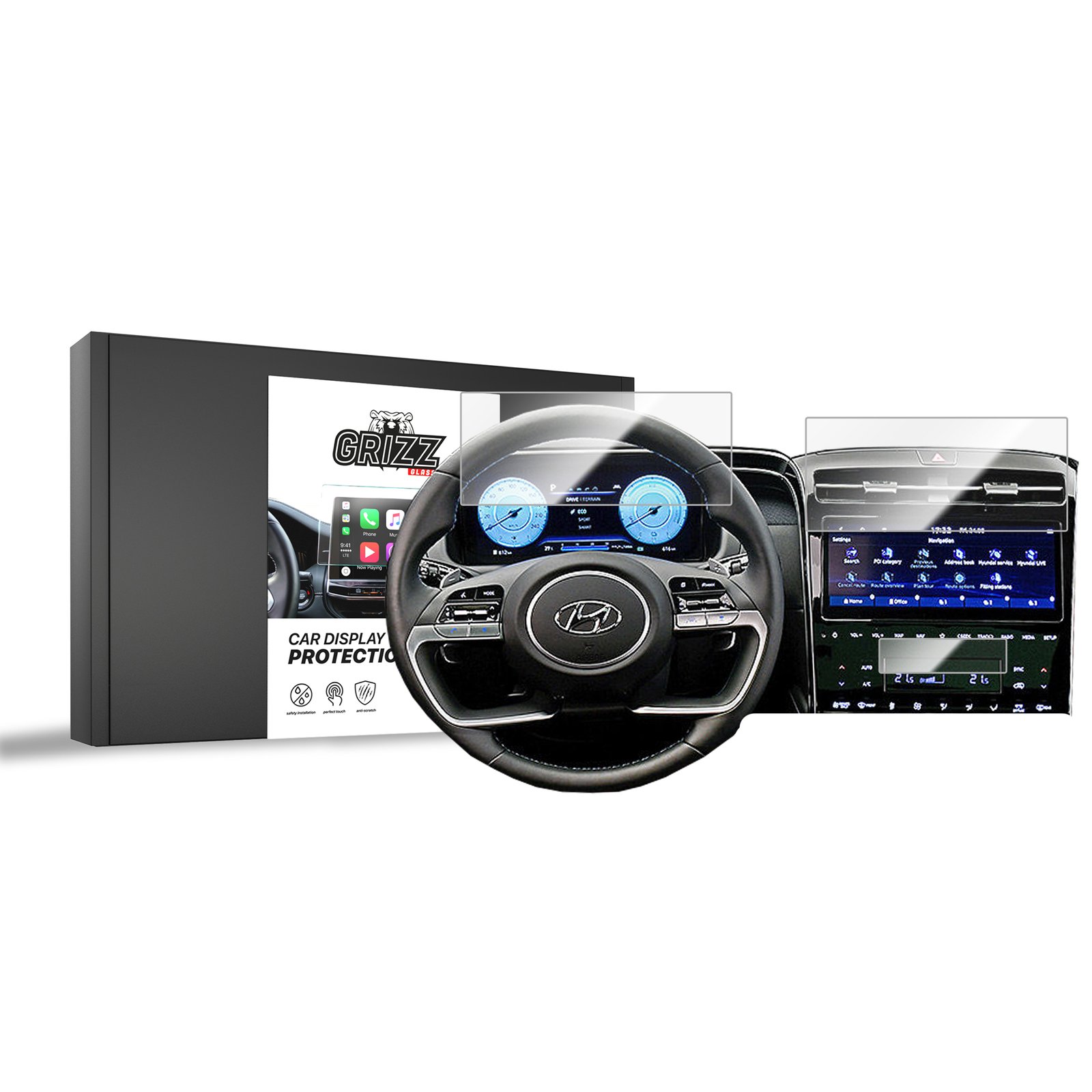 3in1 Keraminė apsauginė plėvelė skirta Hyundai Tucson 10,25" (2020-2024)