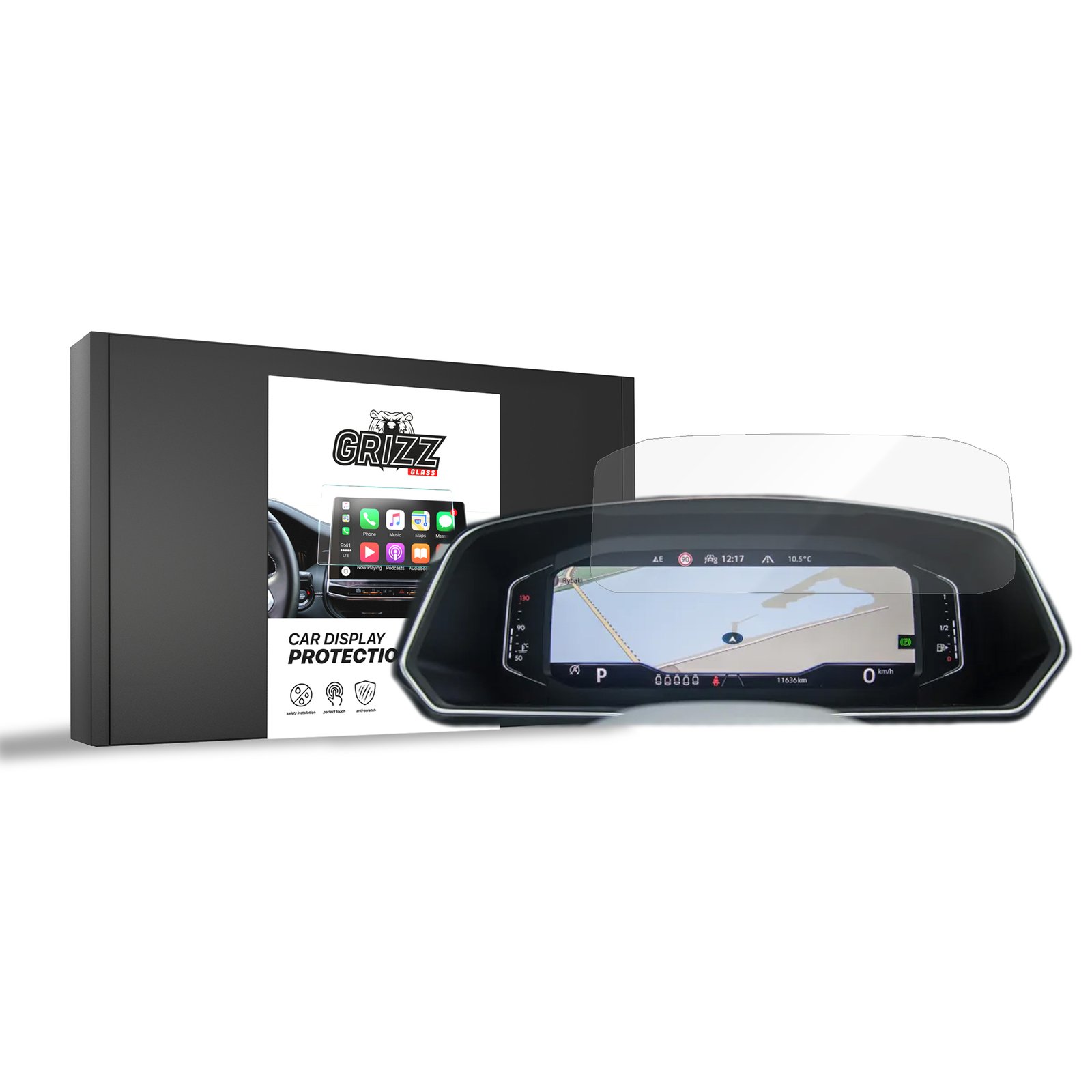 Keraminė apsauginė plėvelė skirta Volkswagen Polo Virtual Cockpit Pro 10,25" (2022-2024)